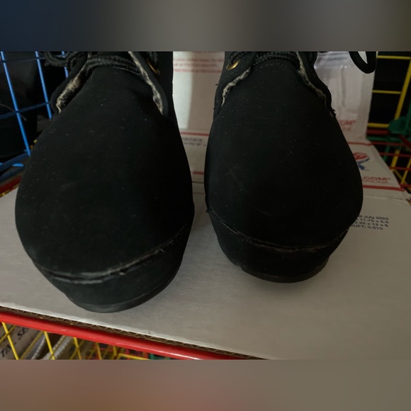 Tonglida-Women's chunky platform boots elegant round heel ankle boots high heels - Picture 8 of 14